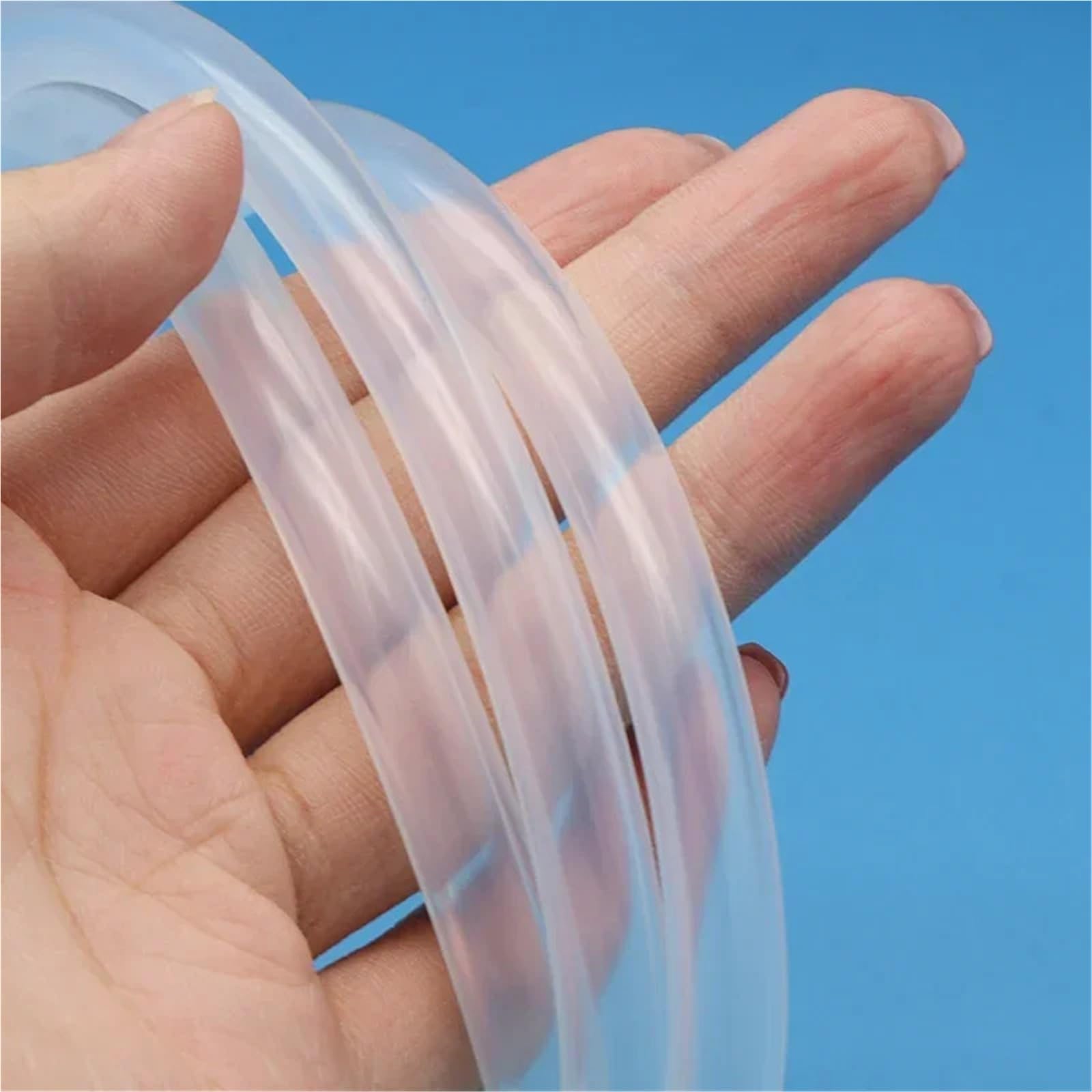 Manguera de silicona Manguera de goma silicona Flexible transparente 1/5/10M ID 0,5 1 2 3 4 6 7 8 9 10 12 13 14mm(5 Meters,ID 9mm x 14mm OD)