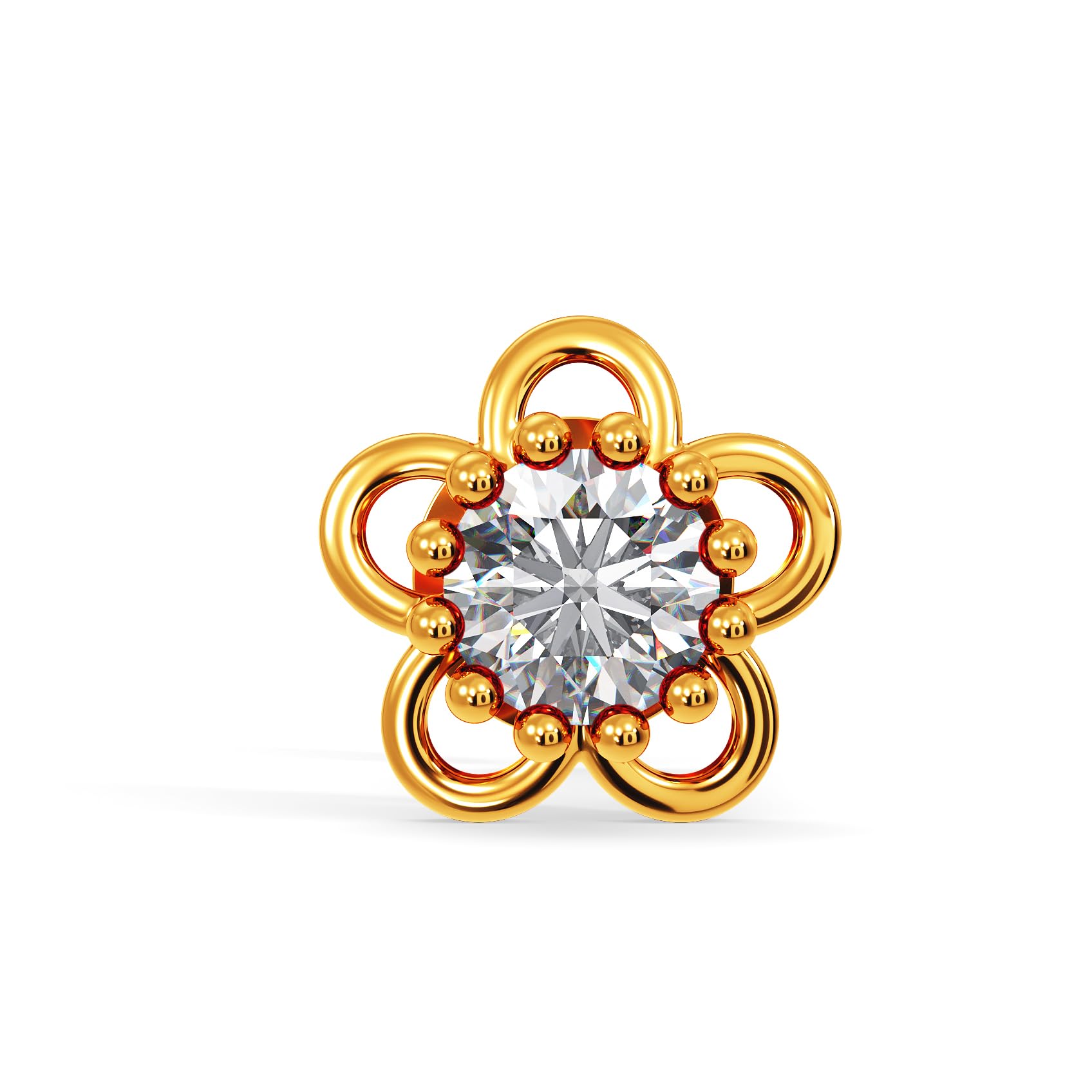 joyalukkas 22 kt (916) Botanist Gold Nosepin-picture-9