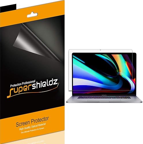 Supershieldz (3 unidades) Diseñado para MacBook Pro de 16 pulgadas (modelo 2019-2020 A2141), protector de pantalla, antirreflejos y antihuellas