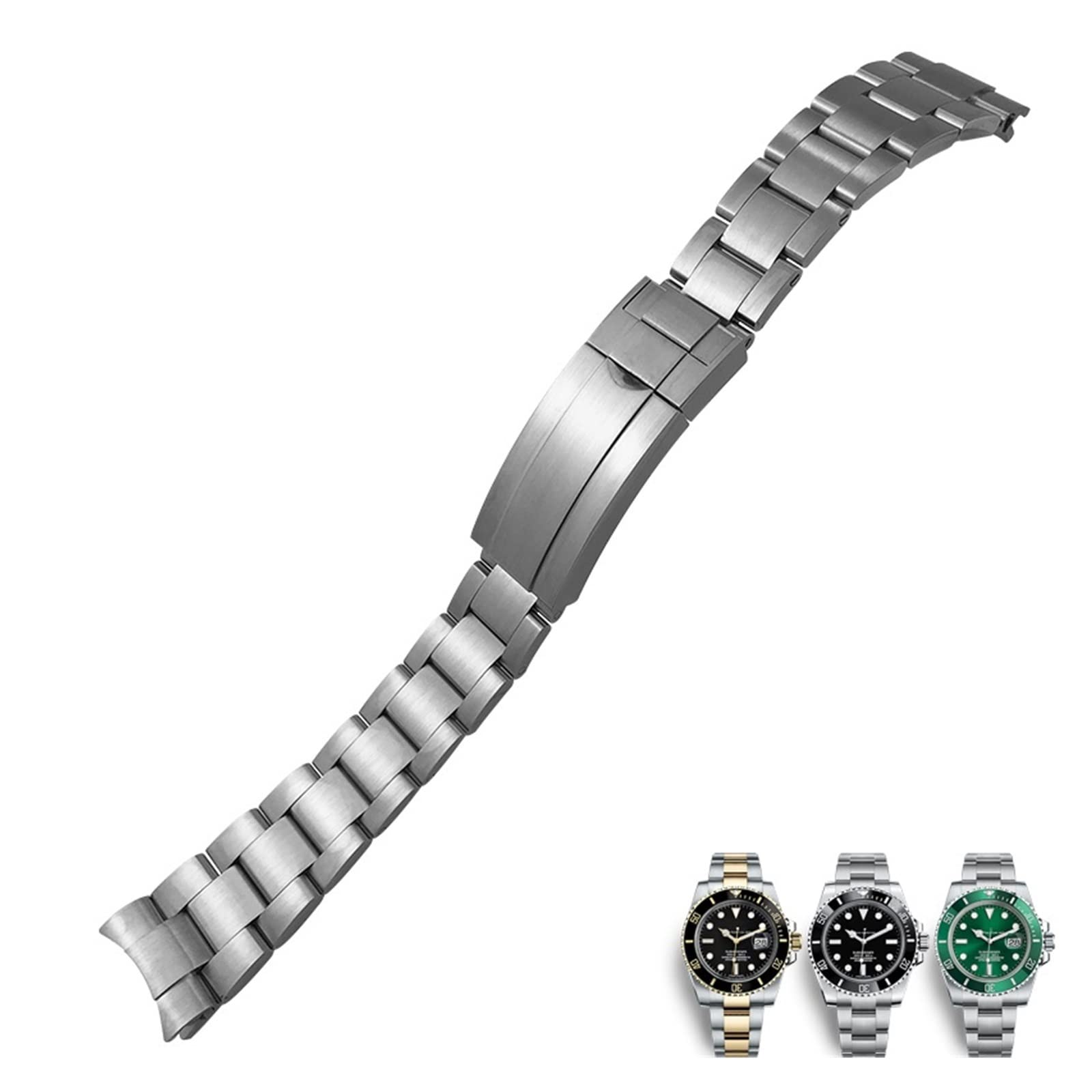 Do Rolex Submariner OYSTERFLEX GMT 20 mm pasek do zegarka bransoletka ze stali nierdzewnej 904L Glide składana klamra paski do zegarków