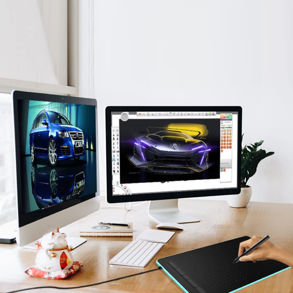 WP9620N Tavoletta grafica Tavoletta grafica con 8192 livelli Sensibilità alla pressione Risoluzione 5080LPI 230PPS Velocità di lettura Blu,8192 Livella la sensibilità alla pressione