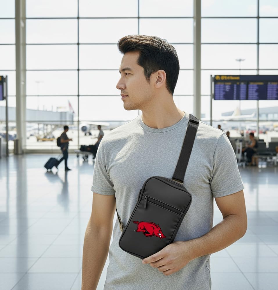 Broad Bay University of Arkansas Crossbody Bag - Versatile Travel, Sports, or Gameday Bag for Razorback Fans and Alumni, Men or Women