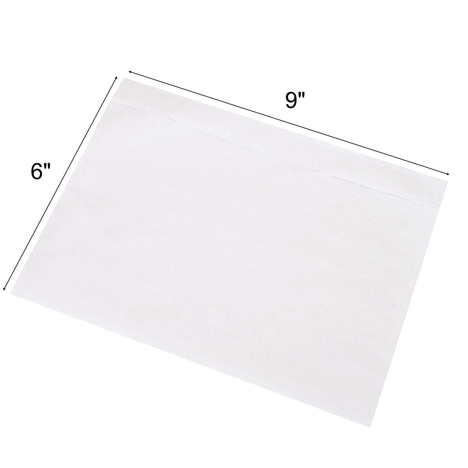 Buy 6" x 9" Clear Adhesive Top Loading Packing List Pouches, Self