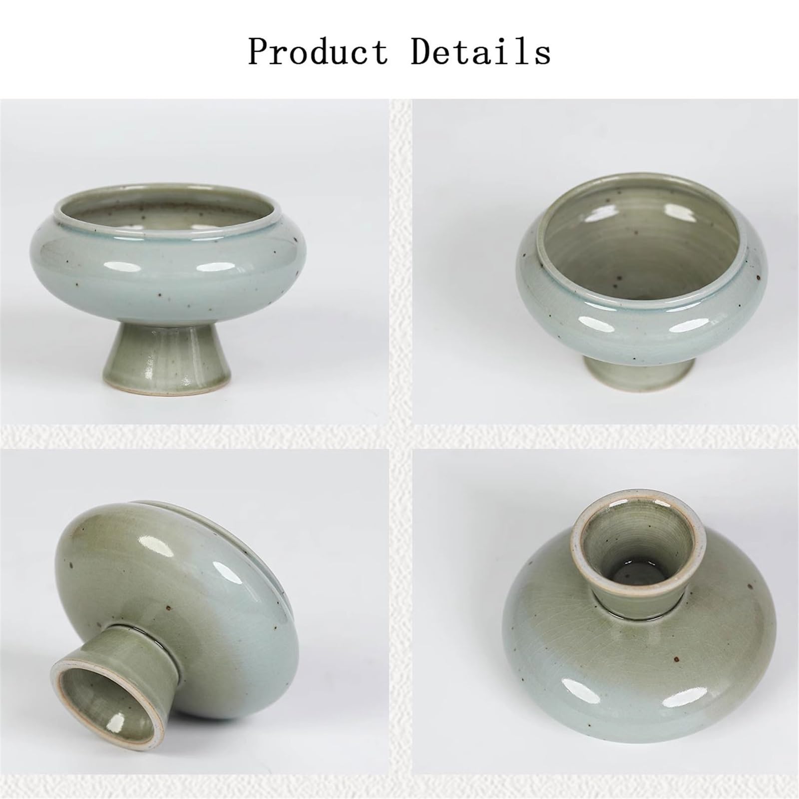 Sottovasi per Piante Vassoio raccogli Gocce Alto in Ceramica da Tavolo, for composizioni Floreali Cinesi, for Interni ed Esterni