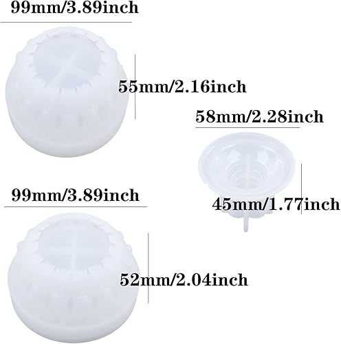 Miniatura 3 de Molde de resina de joyería con forma de huevo, caja de joyería con forma de huevo, caja de almacenamiento de moldes de silicona con tapa, molde de