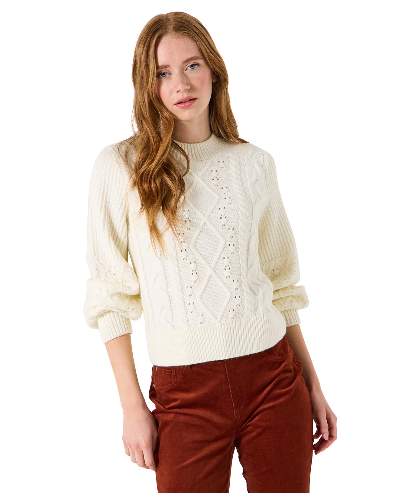 Cosy Nights Cable Detail Jumper Size 18 Cream   Women's