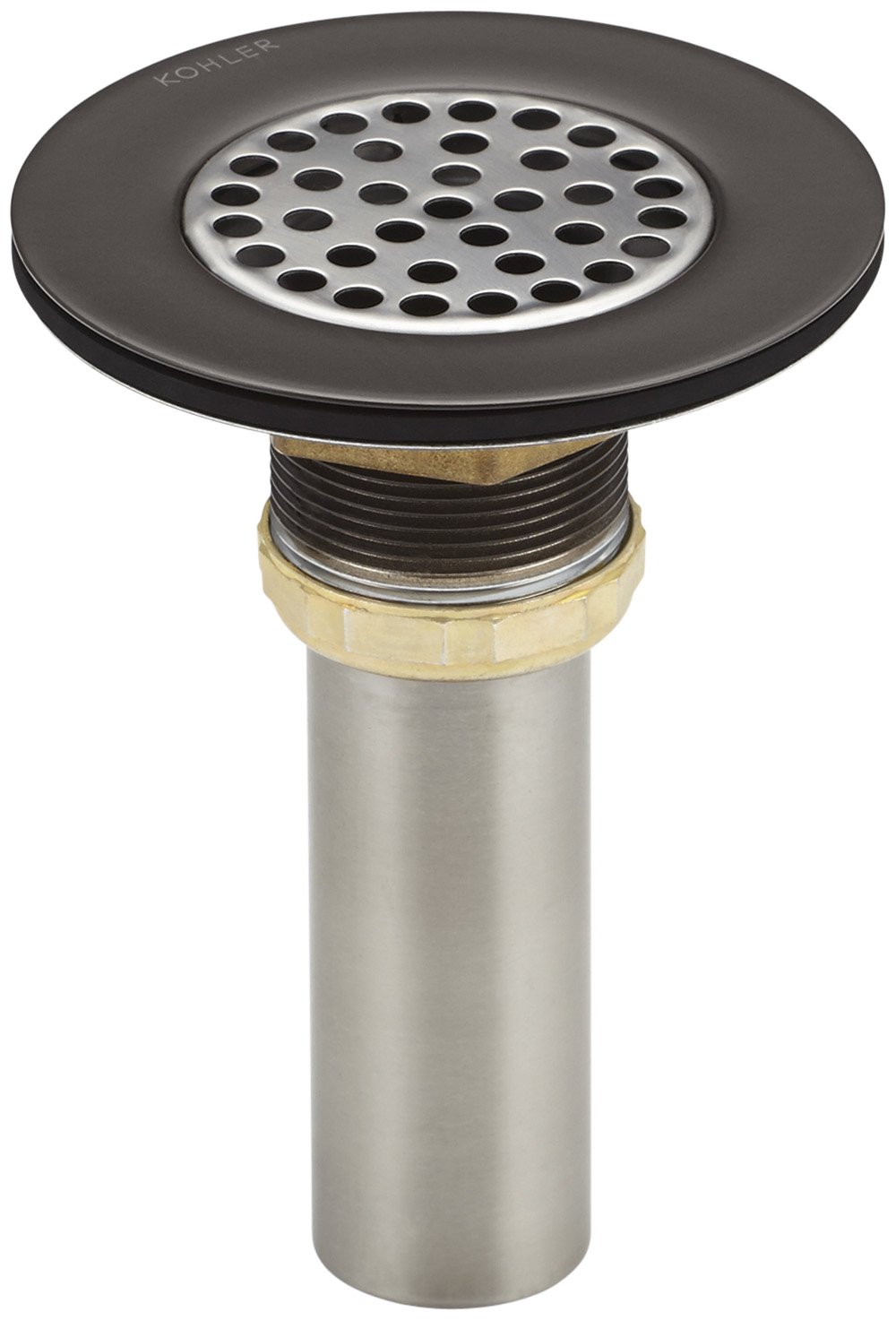 KOHLER K-8807-2BZ Brass Sink Strainer with Tailpiece for 3-1/2" to 4 ...
