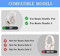 Vista 2 de Studio Pro - Kit de reparación de accesorios de repuesto para diadema compatible con Beats Studio Pro 2023 (modelo A2924)/Studio 3 (modelo A1914)
