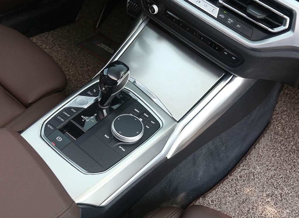 New Protective Center Control Covers Compatible with BMW 3 Series G20 Sedan 2020-2021 316i 318i 320i 328i 330i 335i 340i (A-Style, Silver)