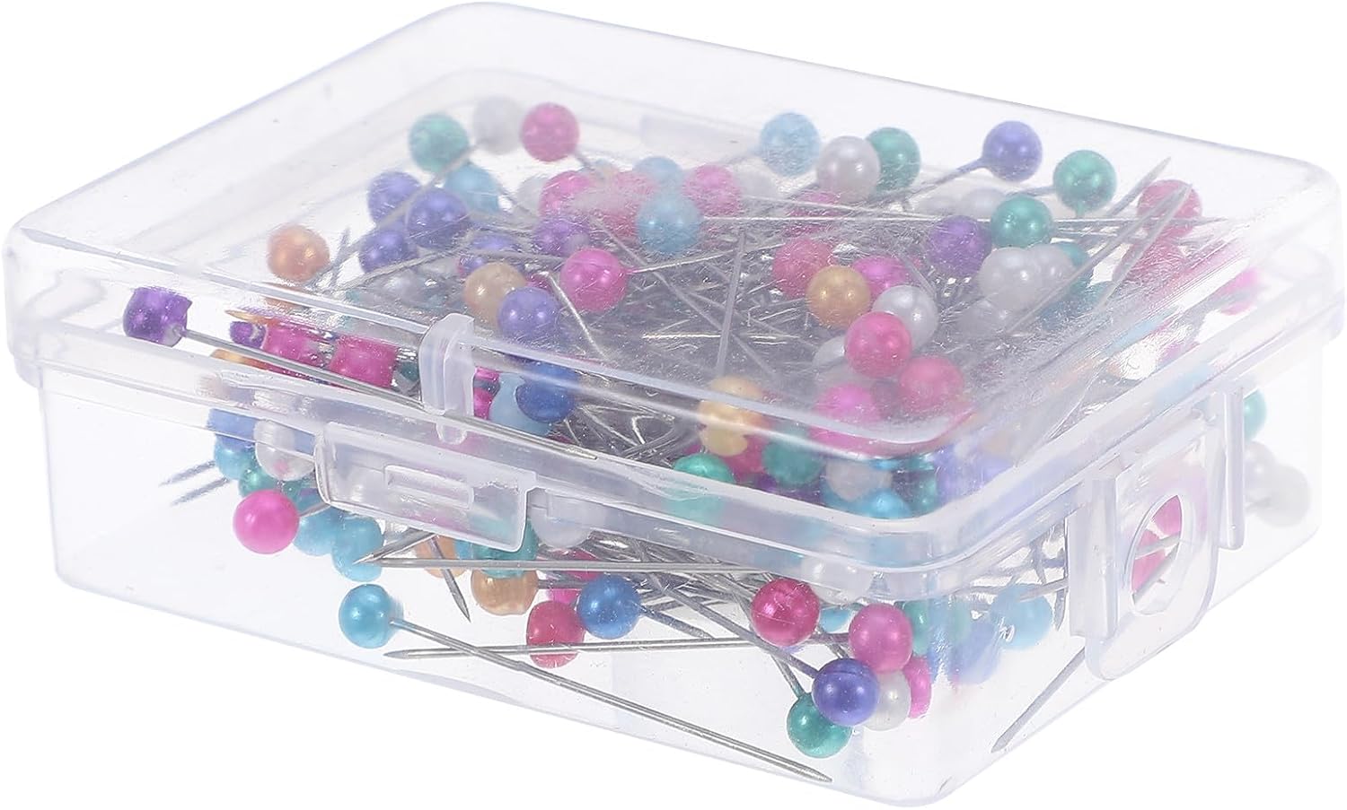 Cabilock Colorful Pearlized Head Quilting Pins 4x38mm Stainless Steel Straight Sewing Pins for Dressmakers and DIY Fabric Positioning – 600 Pieces (3 Boxes)