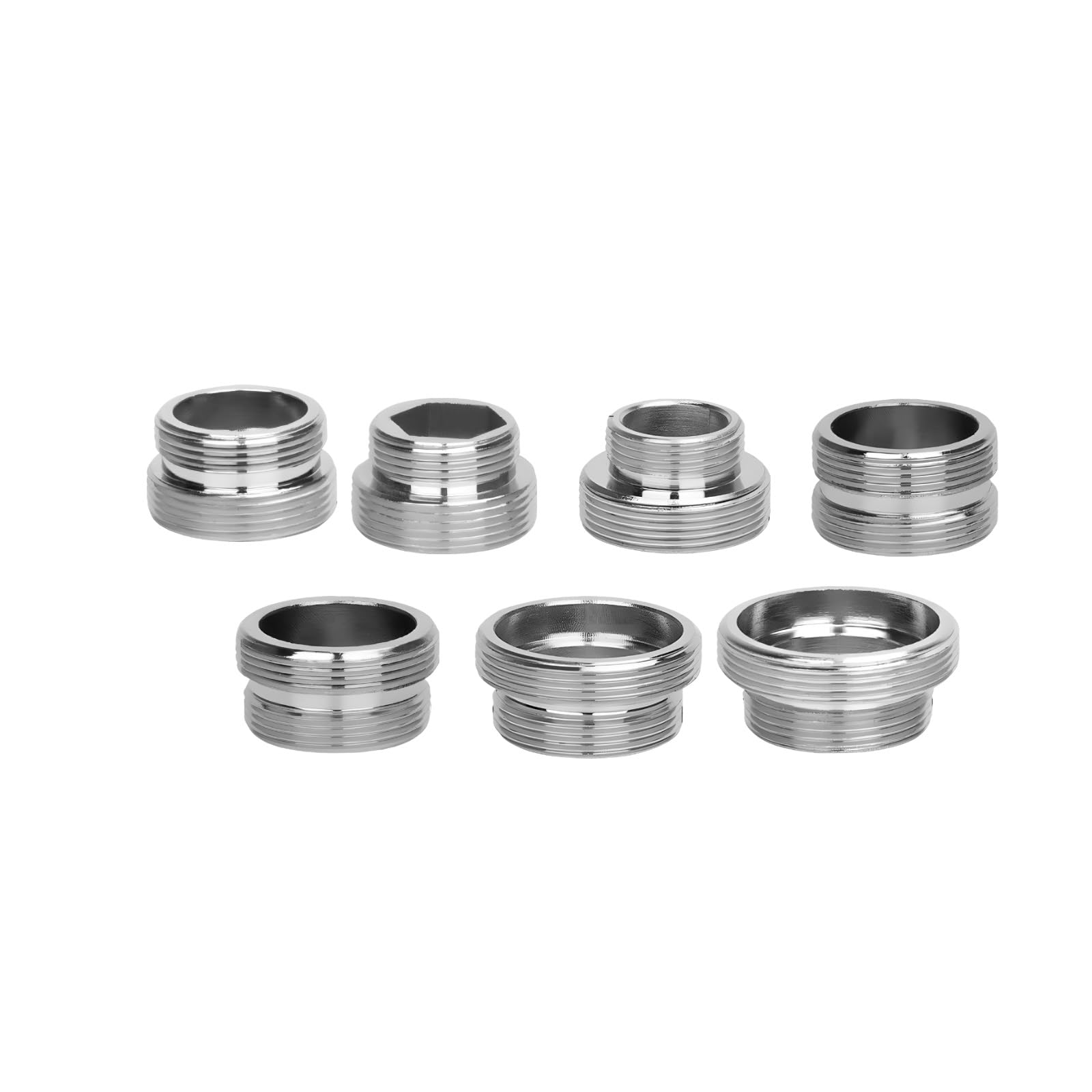 Set di 7 adattatori per rubinetto M18 M22, adattatore filettato per aeratore da cucina, tubo da giardino, filtro dell'acqua e connettori standard, compatibilità universale per diversi tipi di