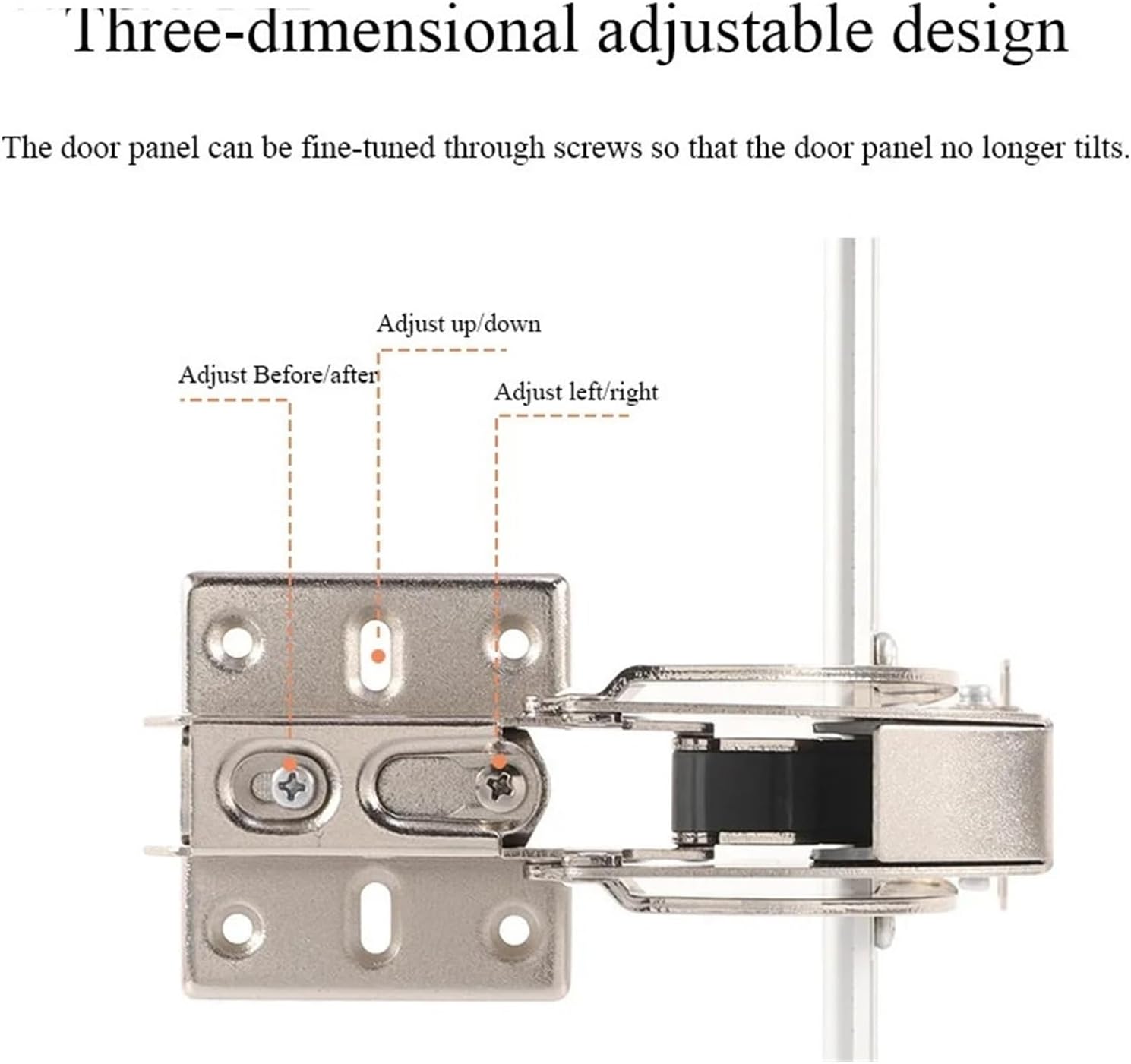 Cabinet Door Hinges Wardrobe Folding Silent Slide Rail Lateral Swing Opening Damping Buffer Door Hinge Furniture Hardware