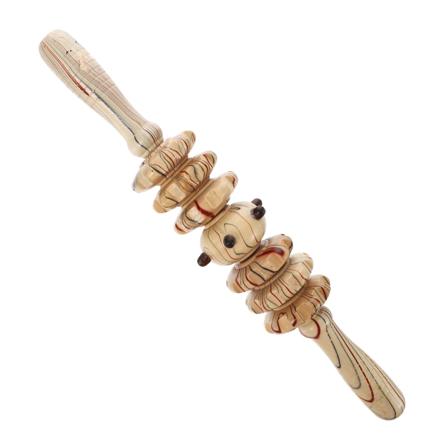 Gogogmee Handheld Wooden Massage Roller for Belly Abdominal Massager for Muscle