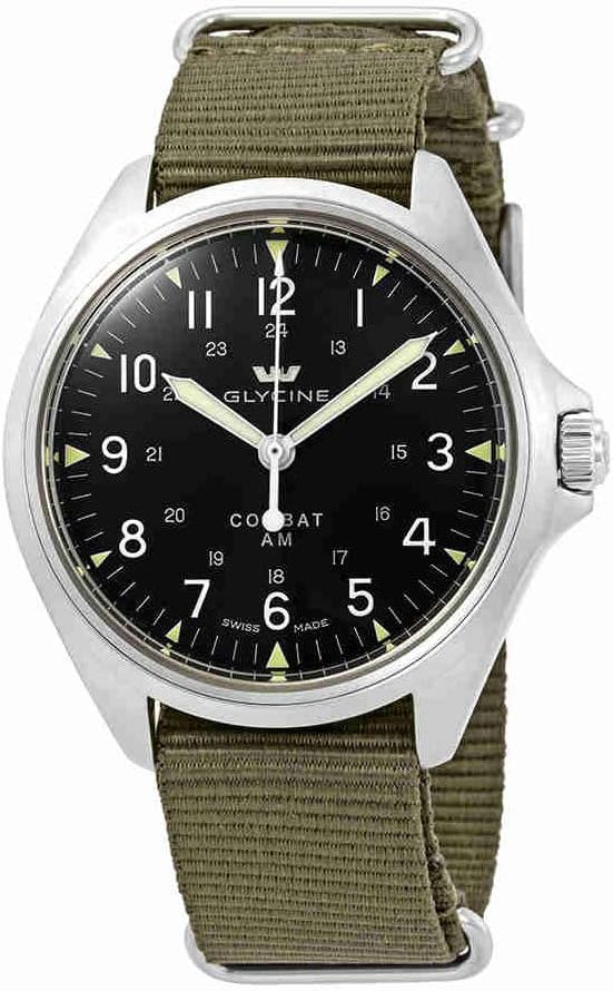 Glycine Combat 7 Vintage Automatic Black Dial Mens Watch GL0238