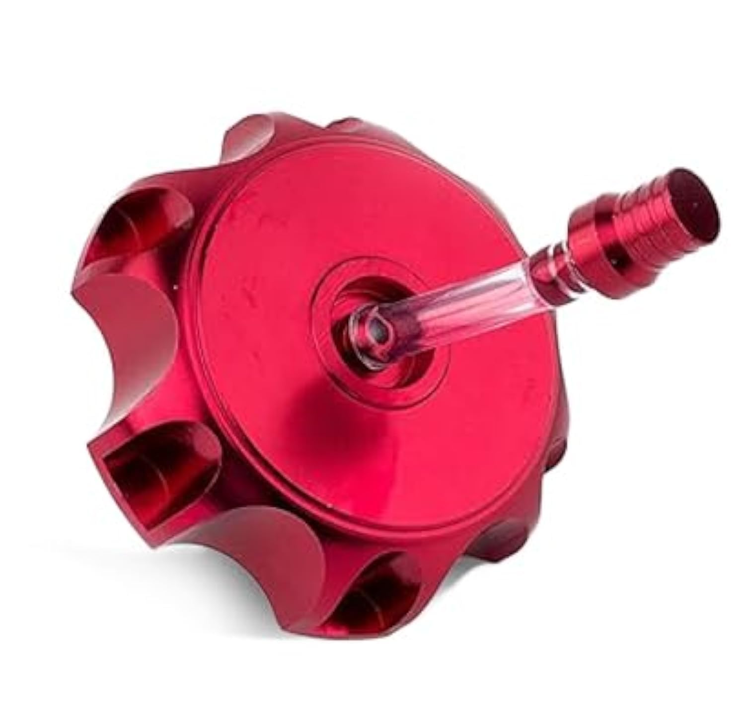 Gas Fuel Tank Cover Cap, CNC Aluminum Alloy Hexagonal Dirt Bikes Gas Cap with Breather Valve for 50cc 70cc 90cc 110cc 125cc 140cc 150cc 160cc Pit Dirt Motor Bike, Not Fit for ATV (Red)