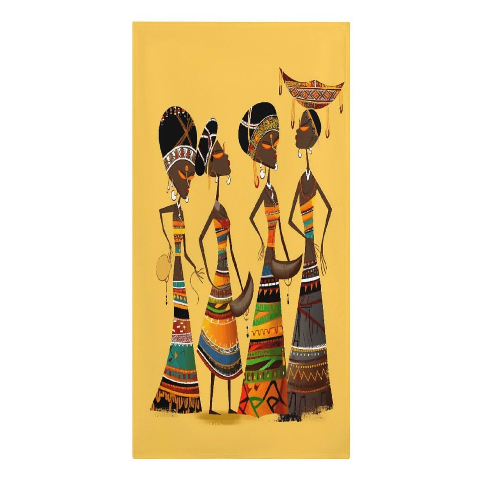VstaDank Creative African Culture Beach Towel Vacation Essentials Sand Free Soft Quick Dry Swim Towels 61"x30" Modern Extra Large Towels Lightweight Microfiber Beach Towel for Swimming Pool