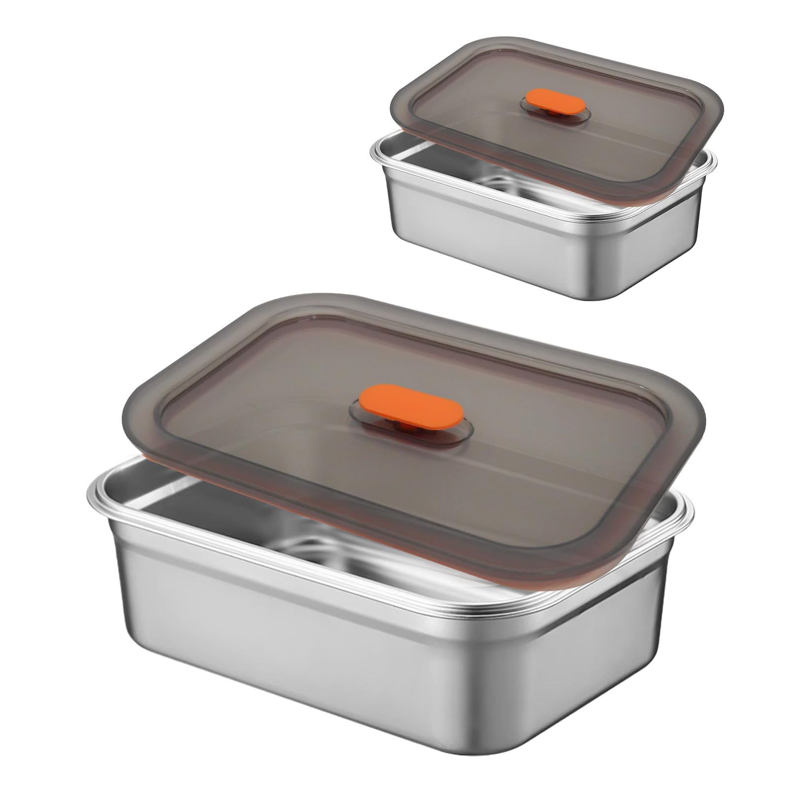 WakiHong 2 PCS Stainless Steel Food Containers Sealing Food Boxes