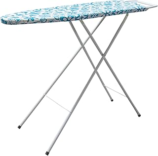 Cofan Tabla de Planchar Pequeña | Altura Regulable | Patas Antideslizantes | Funda 100% algodón | Medidas: 110 x 32 cm | Tabla Cerrada 147 x 41 cm