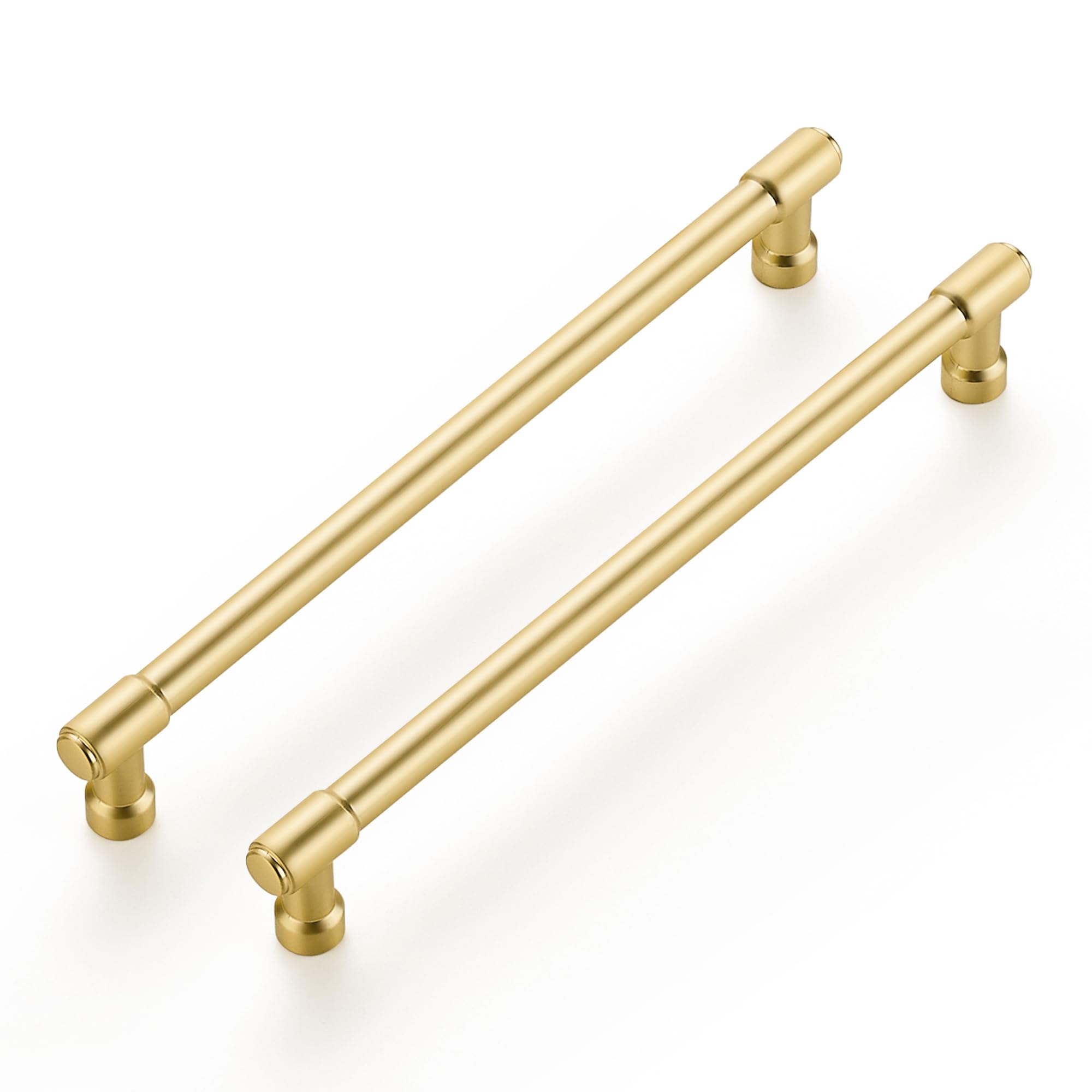 Photo 1 of Ravinte 2 Pack 7-1/2 Inch Hole Center Solid Kitchen Cabinet Handles Brushed Gold Dresser Pulls Cabinet Drawer Pulls for Kitchen Cupboard Hardware