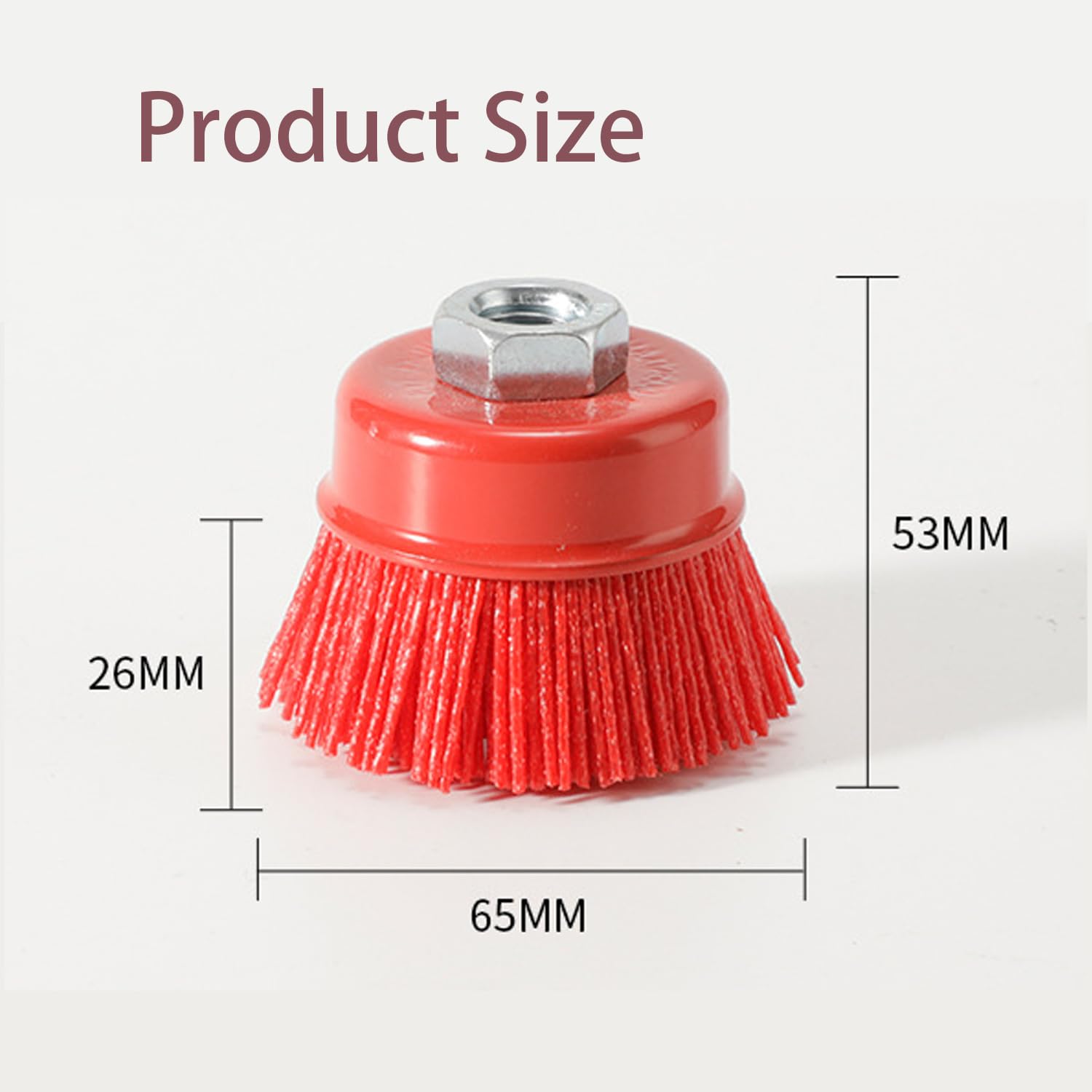 Spazzola A Tazza Con Fili Nylon Silverline 75 Mm - Grana Grossa, Per Metallio E Legno, Filettatura M14 - Foto 2