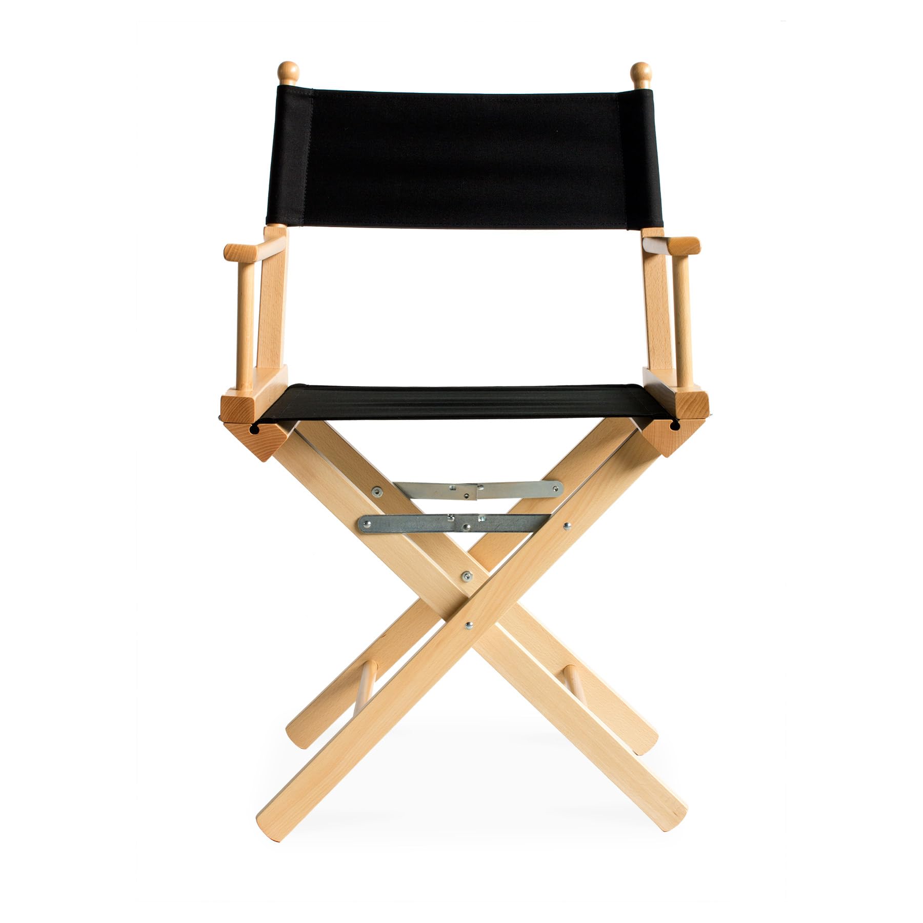 ArredaSi Regista P Chaise metteur en scène en bois teinté naturel et tissu noir