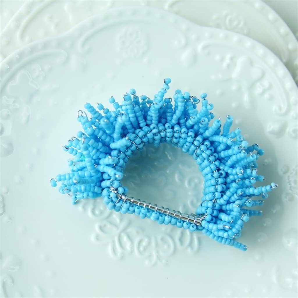 Cutlery 4 Piece Beaded Napkin Rings Day Towel Party Wedding Decor Rack