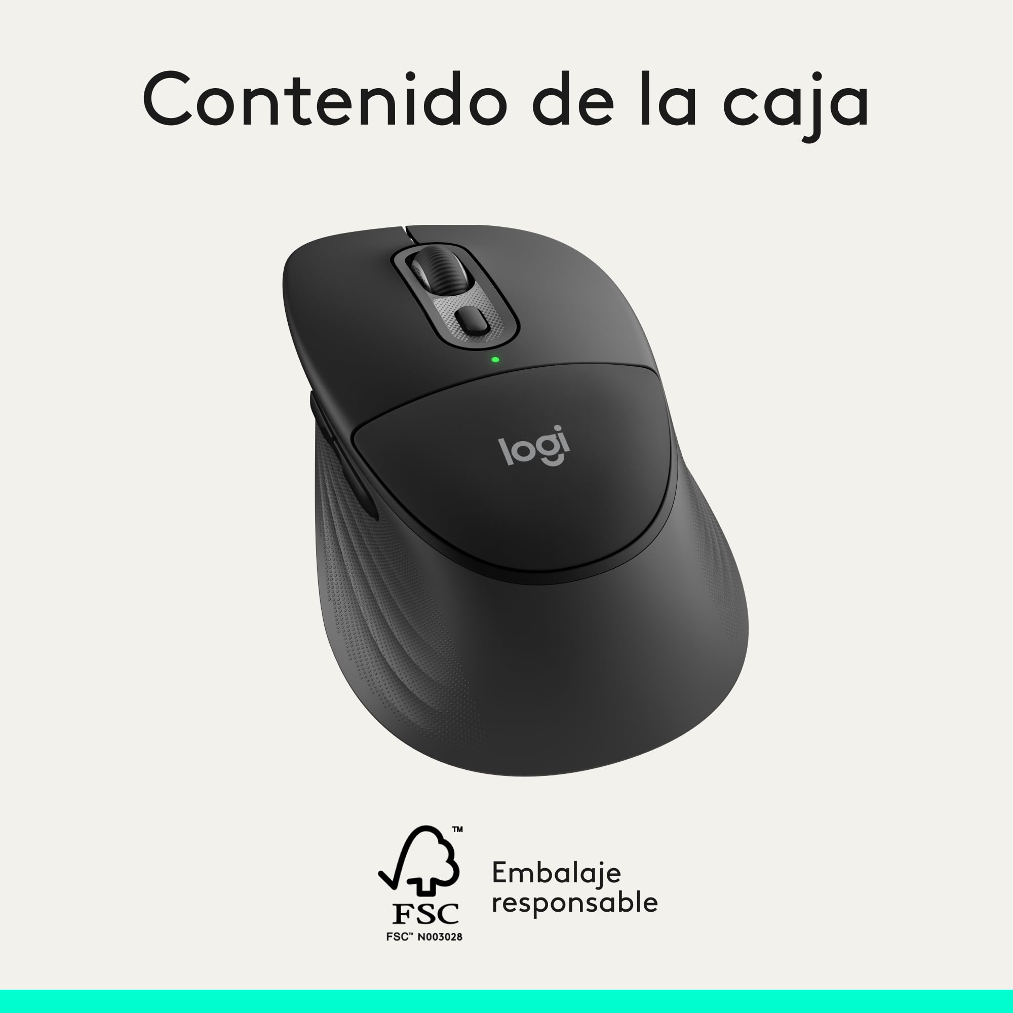 Logitech Signature Comfort Plus M850 L, ratón inalámbrico, ratón Bluetooth con Almohadilla para la Palma, clics discretos, autonomía de 24 Meses, Botones Personalizables, Windows, Mac y iPad - Negro