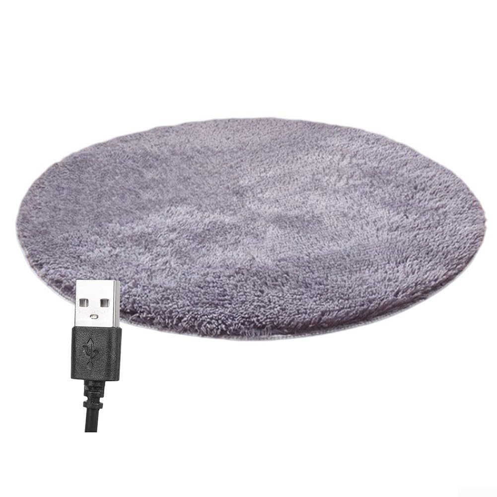 Zilimontt USB Electric Pet Heating Pad,Heater Heated Cat Bed,Warming Cat Bed Heated Blanket,Heating Pet Mat For Small Dogs Cats,Pet Electric USB Charging(Gray)