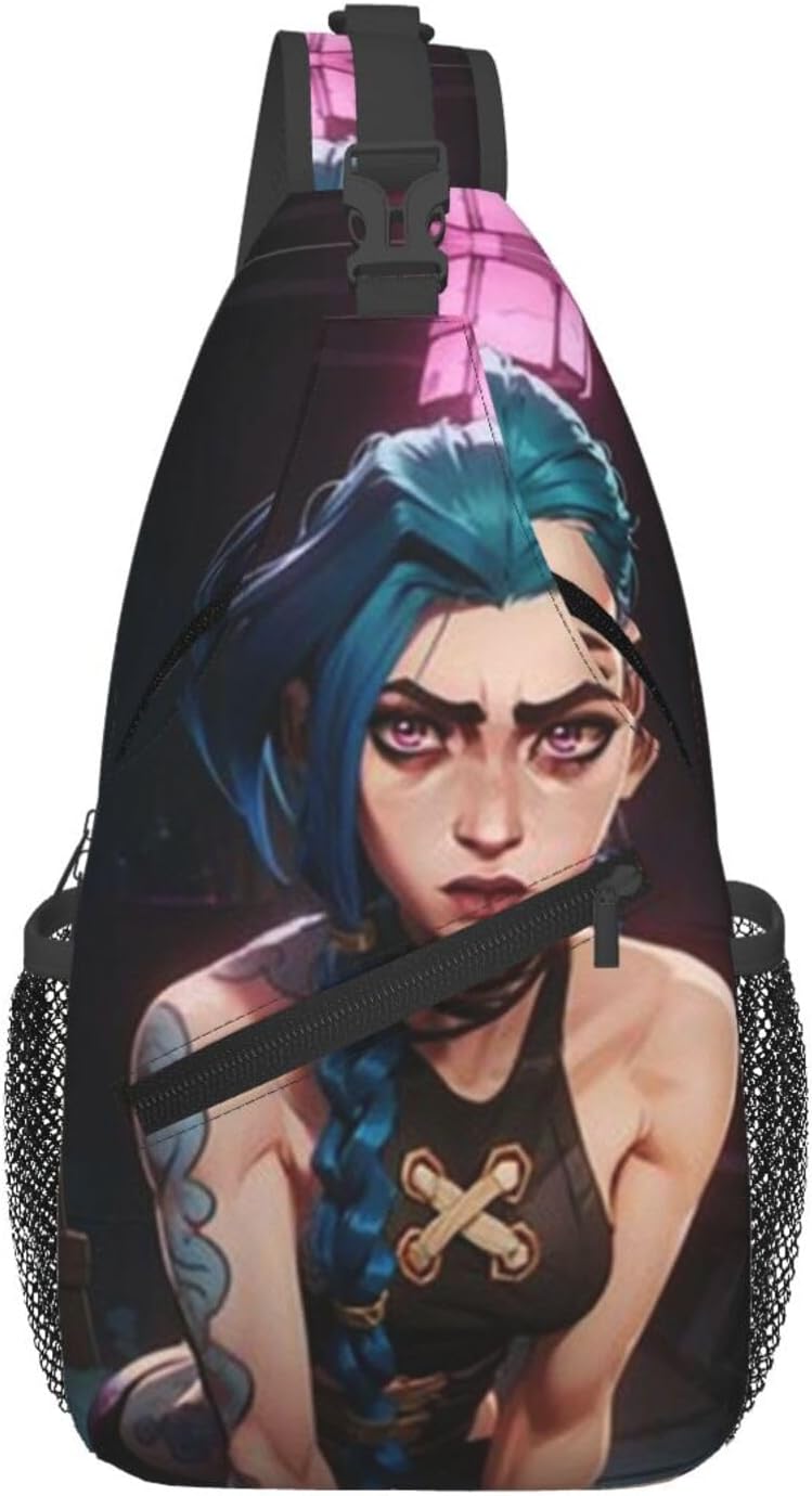 A-rcane Jinx Shoulder Sling Backpack Chest Bag Crossbody Shoulder Bag Travel Hiking Daypack For Unisex Camping Gym 14 - Image 1 of 9