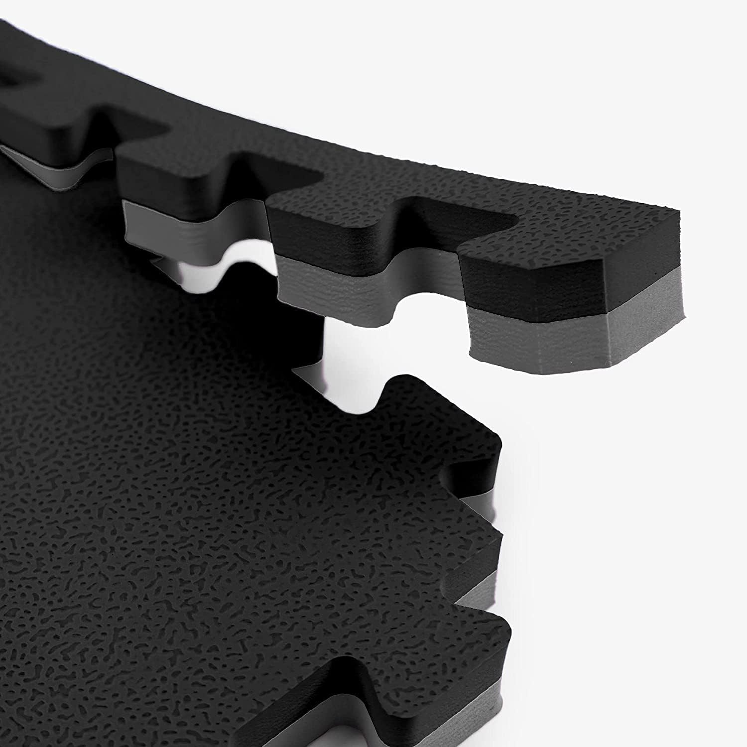 FlooringInc's 1" Thick Foam Tiles, 2'x2' Interlocking Tiles, Ideal Yoga Mat, Gymnastics, Workout Mat for MMA and Jiu Jitsu Training, Reversible Black/Gray, 10 Pack (40 Sq/Ft)