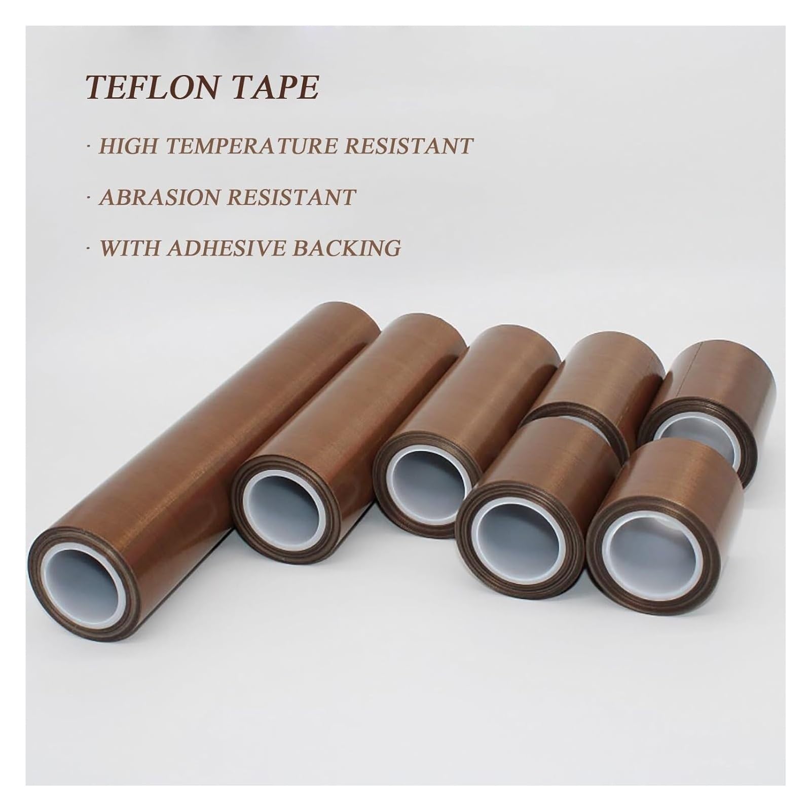 Cinta de teflón, cinta adhesiva de PTFE de 0,18 mm de grosor y 30-50 mm de ancho for máquinas selladoras al vacío e industrias eléctricas, 10 metros de largo, 50 mm(150mm)