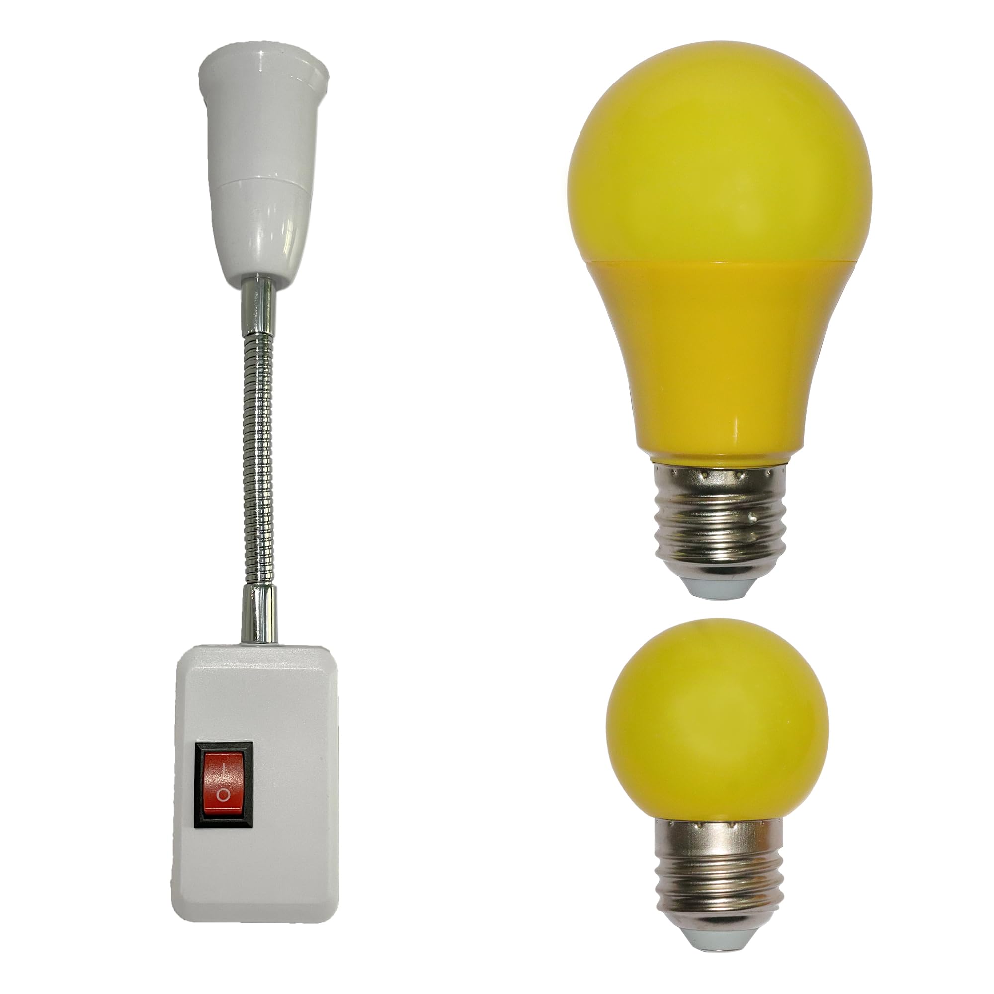 Darkroom Safelight Portable Yellow Lamp, E27 LED Screw Mouth Wall Light 360 Degree Desk Light with Switch