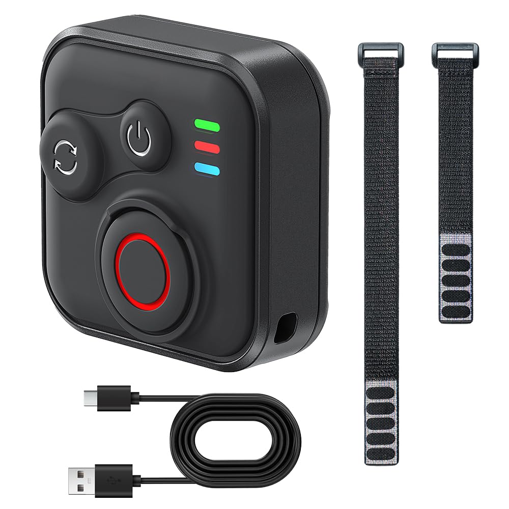 Bluetooth Fernbedienung für Insta360 X5/X4/X3/Ace Pro 2/Ace Pro/GO3S/GO3/GoPro Hero 13/12/11/IOS/Android Phones, Afenau 96H Ausdauer Fernbedienung Wasserdicht, 50M Reichweite Bluetooth-Fernbedienung