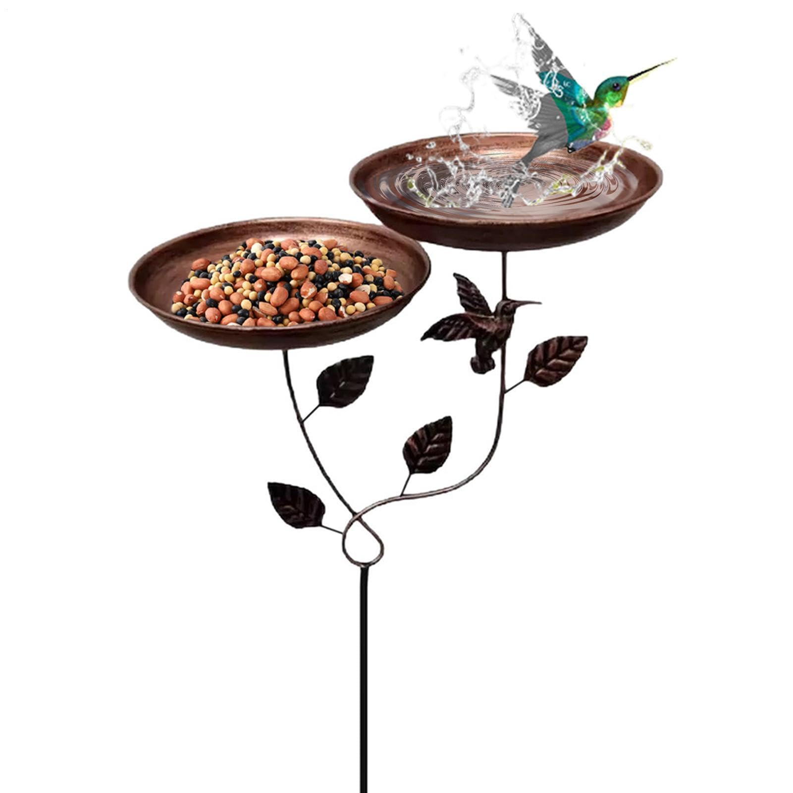 Ornement de jardin en métal forgé, coupelle d'eau artistique pour pollinisateurs