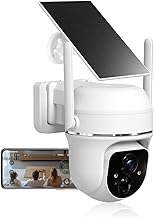 Vicohome 2K Solar Wireless WiFi Security Cameras Outdoor, 355° PTZ, Solar & Battery Powered, PIR Motion Detection, 3MP Full-Color Night Vision, IP65 Waterproof, Cloud&SD Card Storage(Without SD Card)