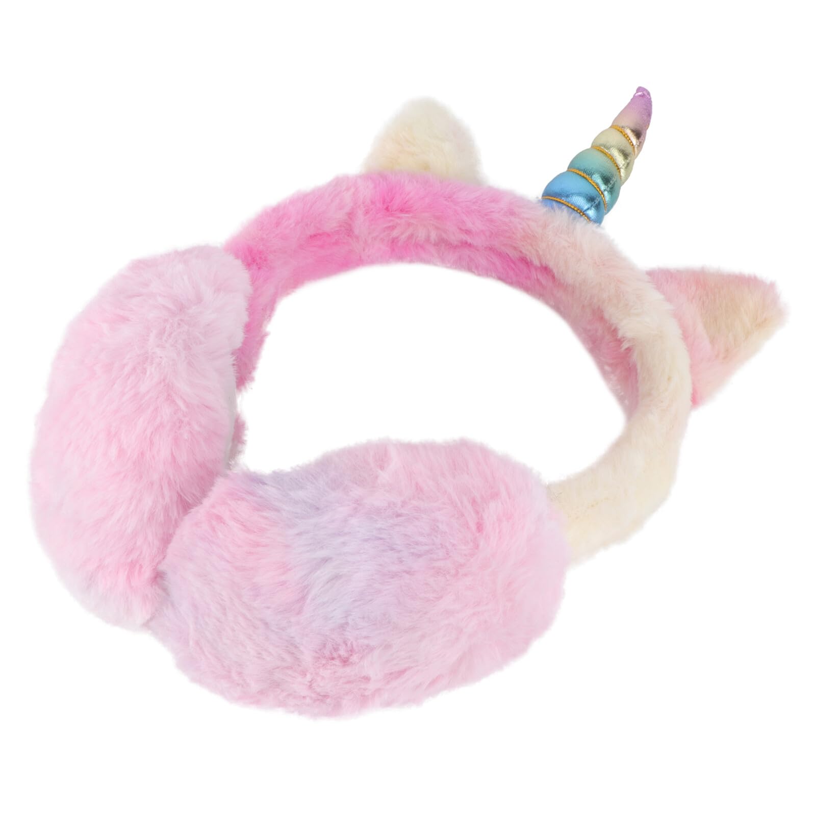 Orejeras de unicornio rosa para niñas de felpa suave Didiseaon 8