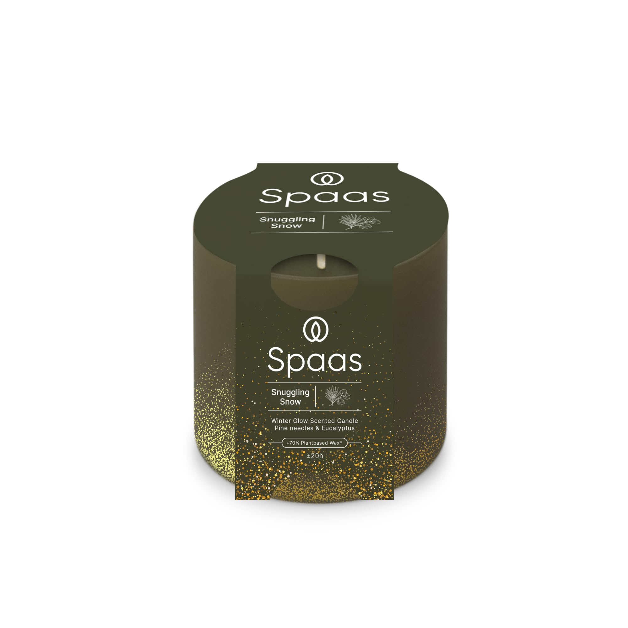 Spaas 6 candele profumate WinterGlow ± 35 ore, neve coccolosa, aghi di pino ed eucalipto