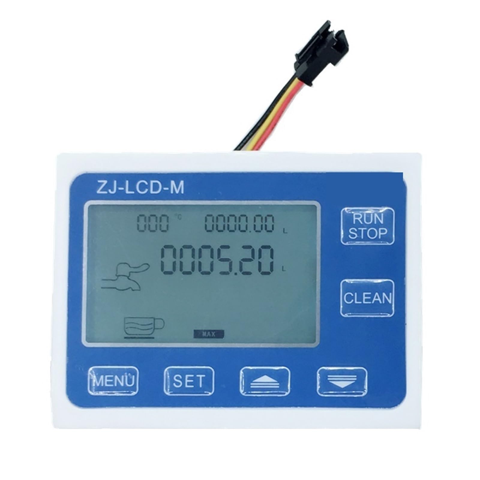 caudalímetro de líquidos, Medidor de flujo, contador de fluido, medidor de ZJ-LCD-M, Sensor de flujo de 1/2 "para Control de medición de líquido de agua cuantitativo(1 kit with NTC)