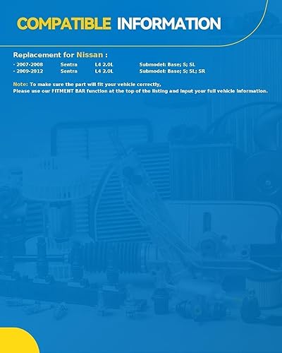 Miniatura 8 de PHILTOP Amortiguadores delanteros completos para Sentra 2007 2008 2009 2010 2011 2012 172379 172378 conjunto de 2 resortes helicoidales SAA077