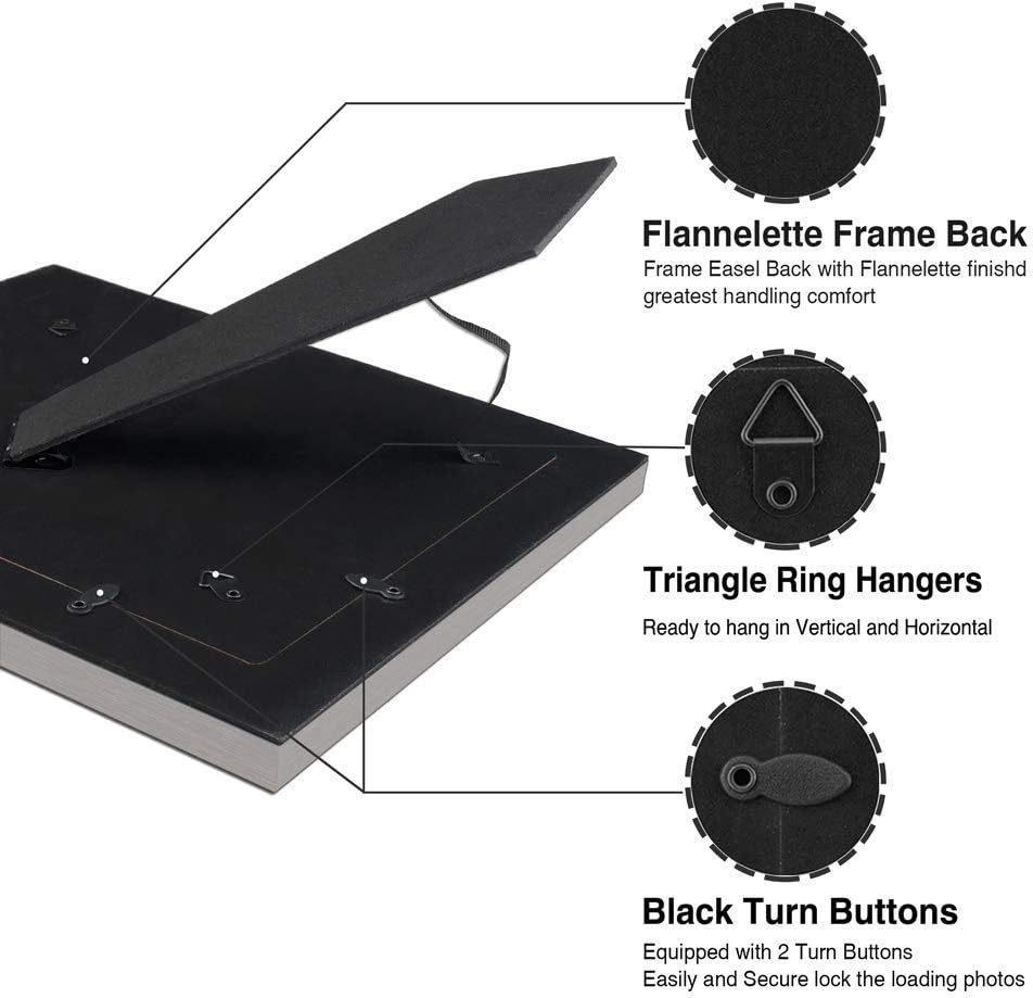 LaVie Home 8x10 Picture Frames (1 Pack, Light Gray) Rustic Photo Frame Set with Tempered Glass for Wall Mount Display - Image 2