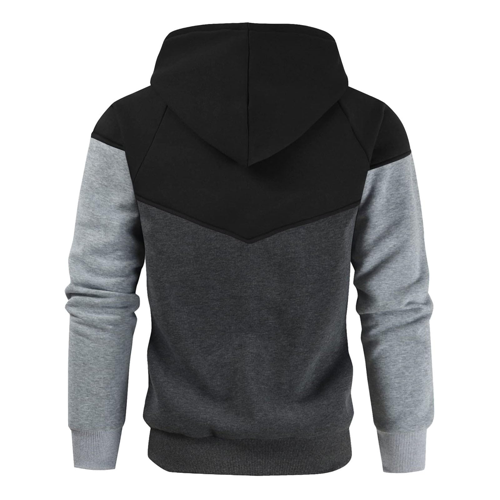 Męskie bluzy z kapturem dla bezpieczeństwa bluza z kapturem kolor bloki sweter z kapturem z długim rękawem sportowe topy z kieszenią
