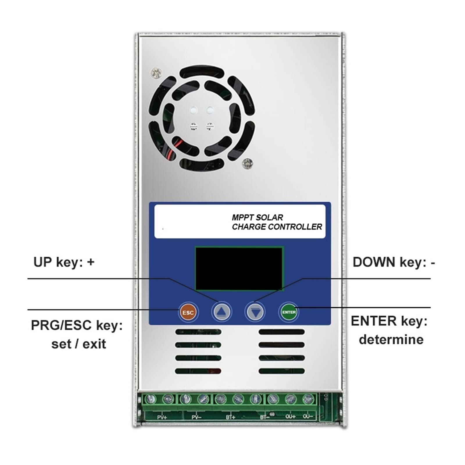 Contrôleur de chargeur solaire MPPT 60A et régulateur de Charge solaire de panneau solaire 12V 24V 36V 48V batterie PV entrée 190VOC