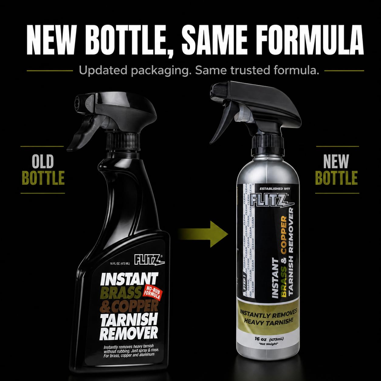 Flitz Instant Brass and Copper Tarnish Remover Spray Bottle