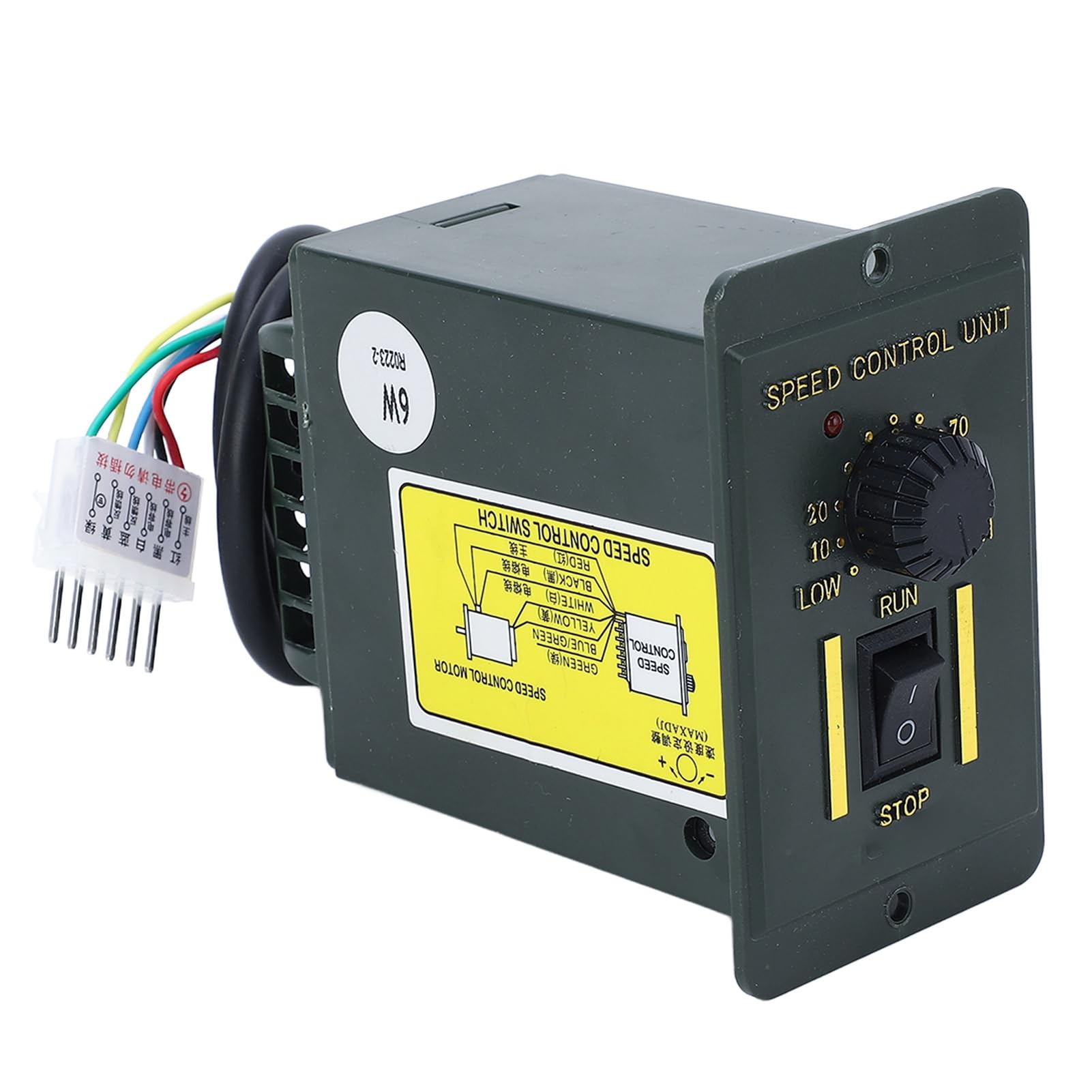 Motoriduttore con Riduttore 6 W con Regolatore di velocità, Regolabile Motoriduttore Elettrico Monofase (10 a 1400 RPM)
