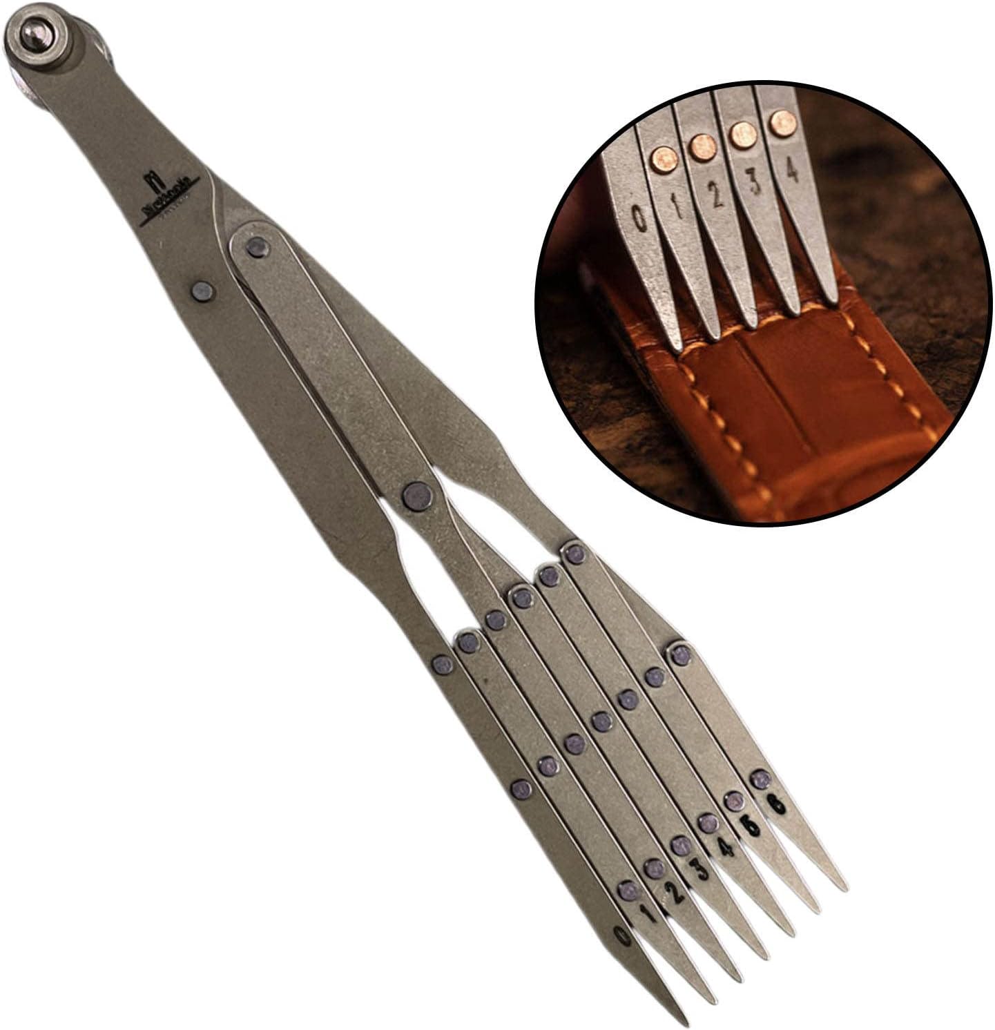 Spacer Quilting Expanding Uniform Scale Sewing Ruler for Grommet Button Holes Drapery Adults Dressmaker, 7 Point