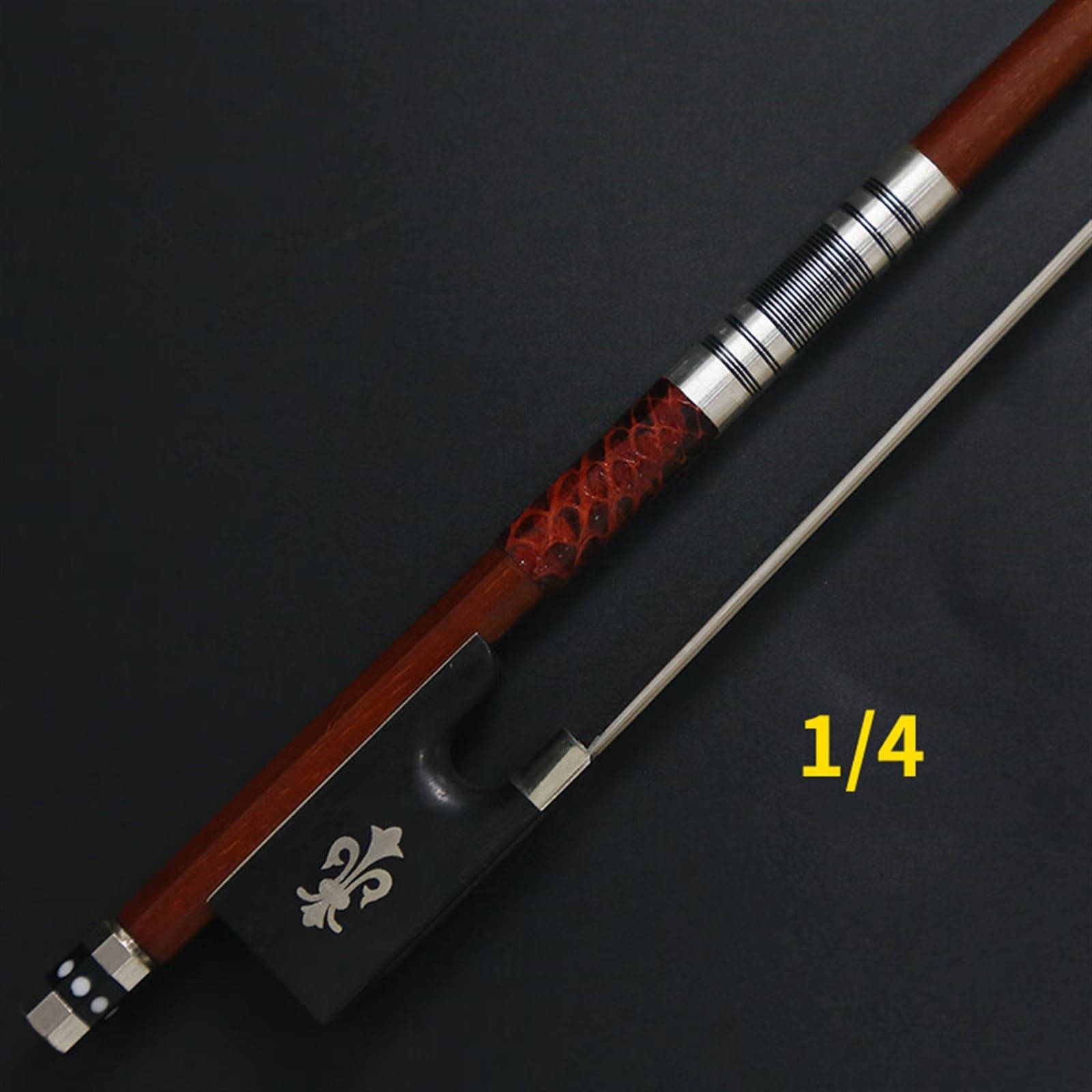 Violín Partes De Repuest Arco De Violín De Cola De Caballo De Alto Rendimiento Arco Redondo De Sándalo Viejo Brasileño(1/4)