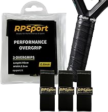 RPSport Overgrip Padel Black Non-Slip 3 Layers – Maximum Control, Anti-Vibration, Perfect Fit for Padel Racket and Tennis – Extra Grip