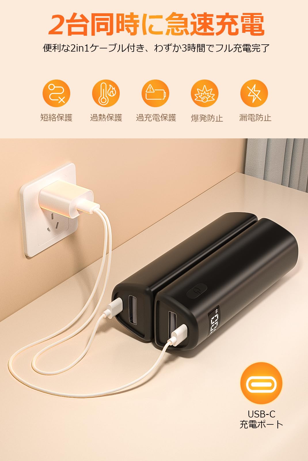Amazon.co.jp: 充電式カイロ 10000mAh大容量 モバイルバッテリー機能