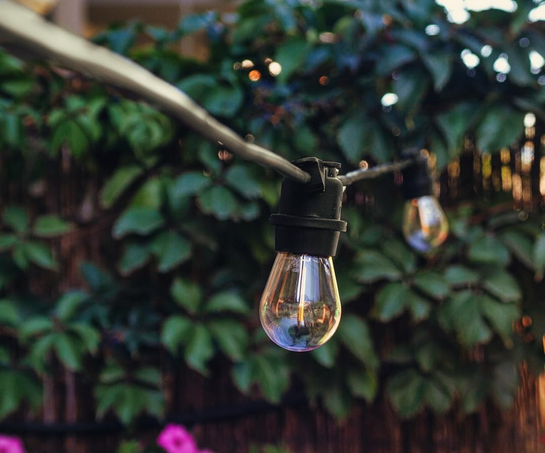 Girlanda świetlna ogrodowa lampki led 20m + 22 żarówki wodoszczelne balkon