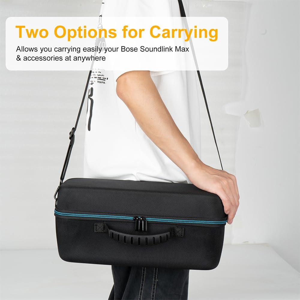 Carrying Case for Bose SoundLink Max Speaker Storage Bag Case (Black)